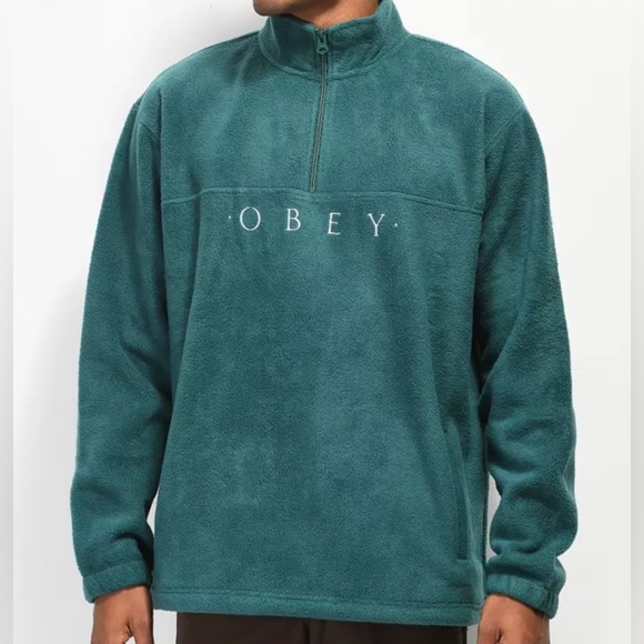 Obey Other - Dark Teal Obey Quarter Zip